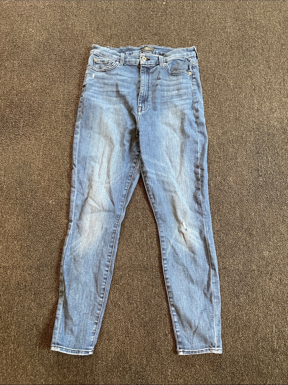 7 for All Mankind Classic Women's Blue High-Rise Slim Jeans